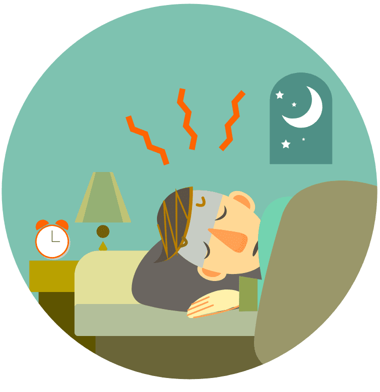 睡眠時無呼吸症候群のイメージイラスト